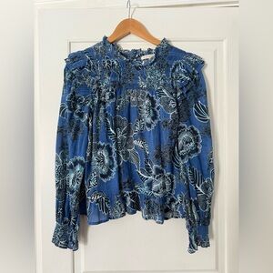 Love the Label Floral Blue Women's Blouse - L
